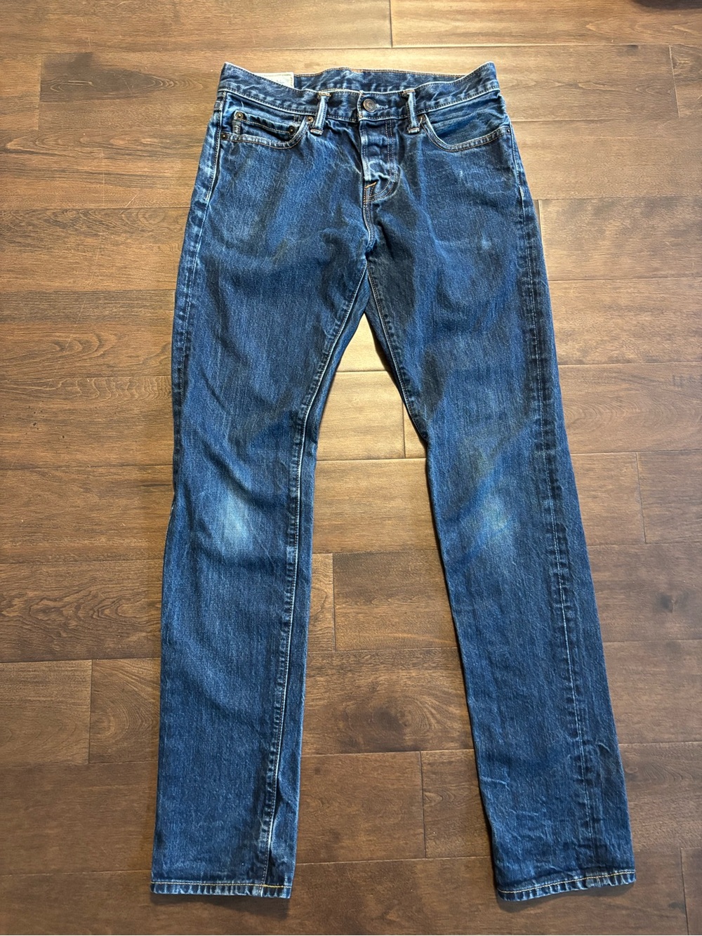 Vintage Y2K Abercrombie & Fitch Skinny Button Fly Jeans Dark Wash 30x34 Cotton